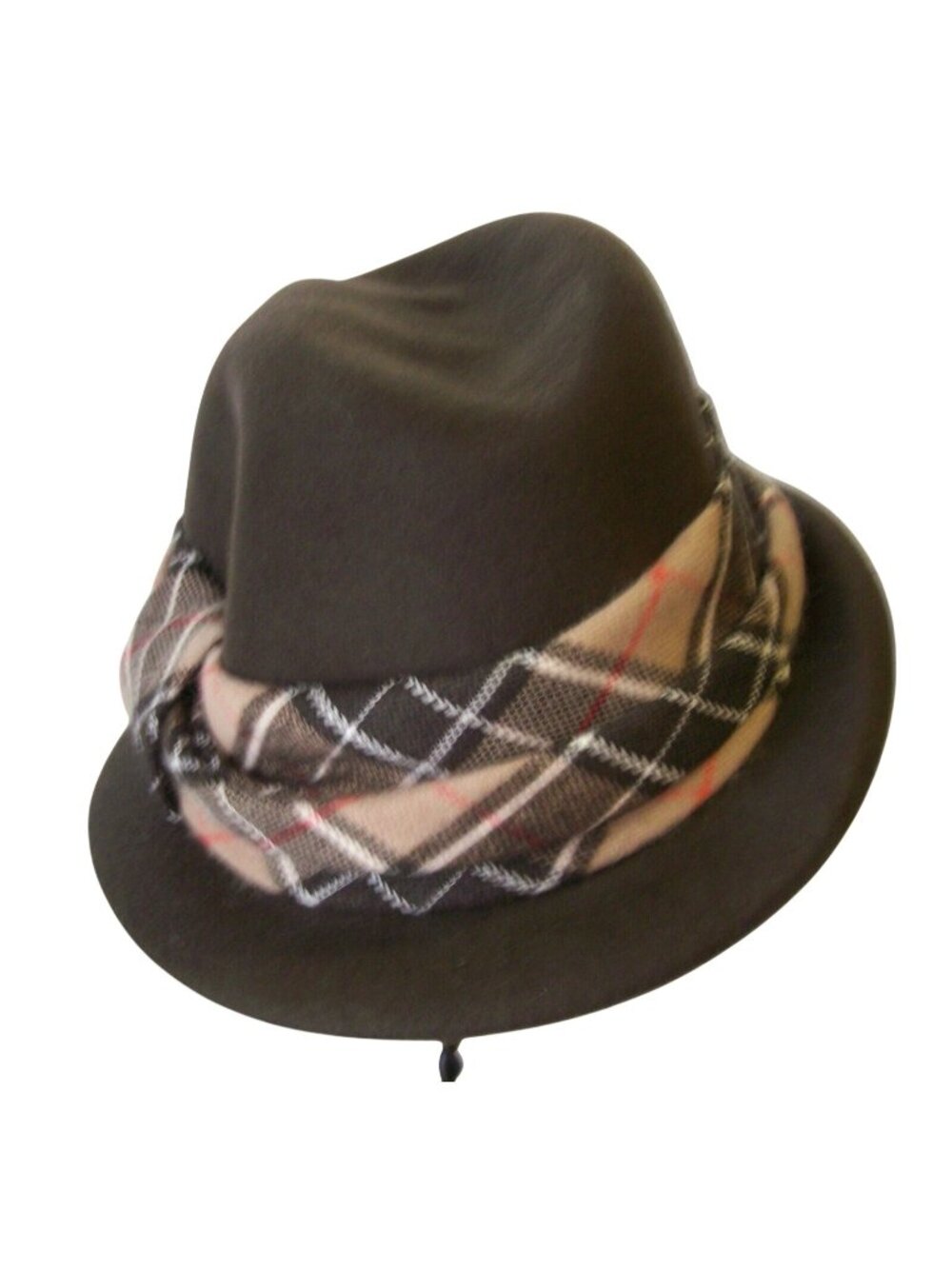 Hat Christys' Brown Size Small Wool Crown Band Side Brim Wedding Dress Ladies